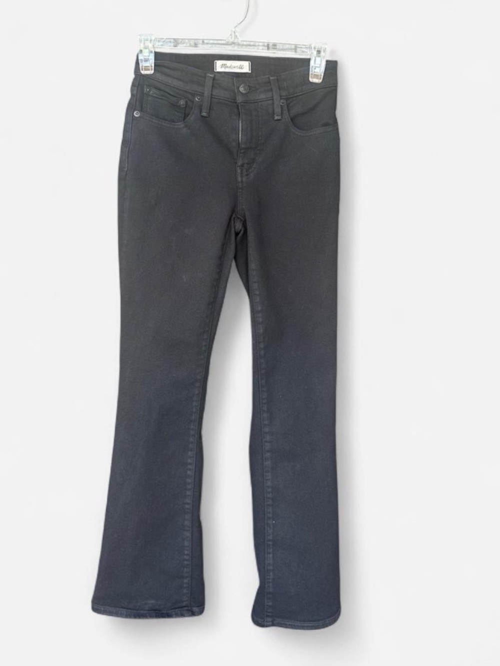 Madewell Black Flare Jeans - Women's mid rise kick out Leg Denim